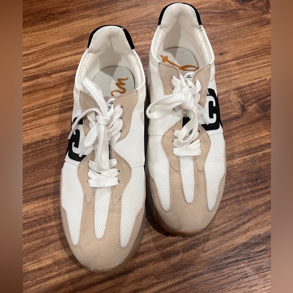 Sam Edelman Langley Sneakers - Cream, Black, and Tan - Picture 7 of 8